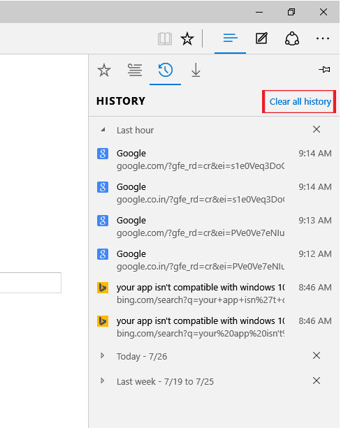 how to clear cookies and cache on microsoft edge
