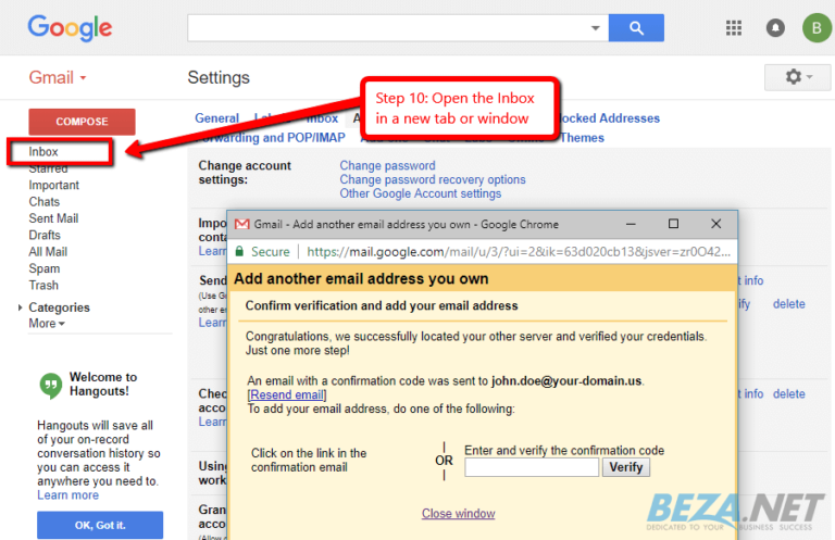 Setup Your Email in Google Gmail | BEZA.NET